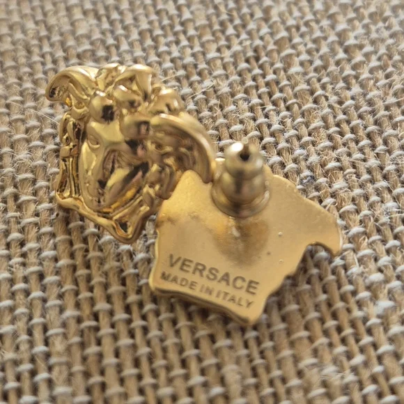 Versace Medusa Stud Earrings Worn Once - Picture 3 of 3